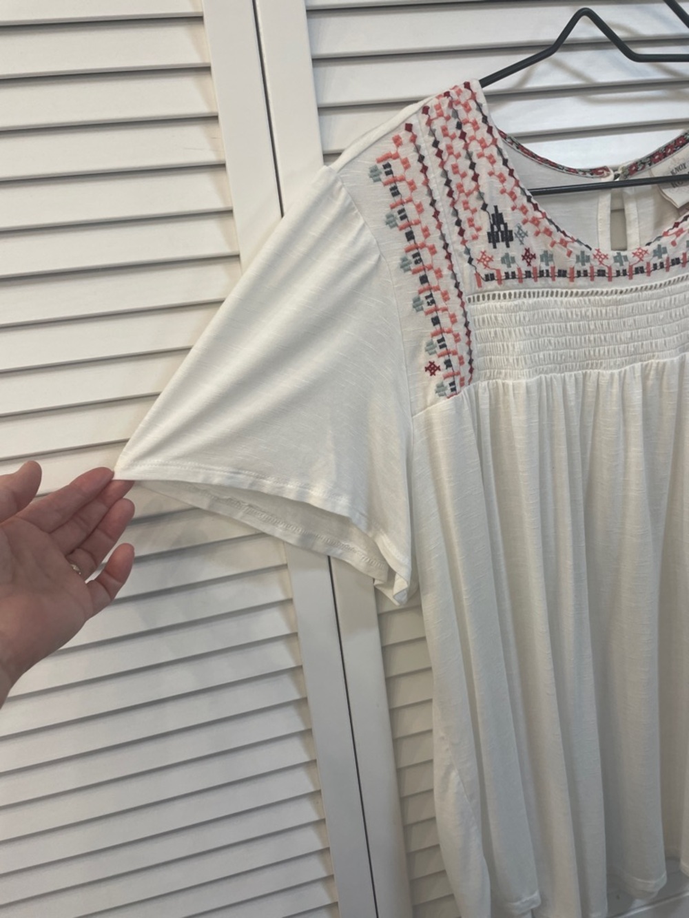 Knox Rose White Peasant Tunic Embroidery Size XL - Picture 4 of 8